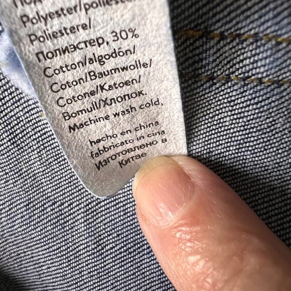 Spanx Jeans Womens Size Small Tall Blue Bootcut Flare Raw Hem Midnight Shade - Picture 14 of 16